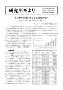 2021年10月号　174号　県内市町村のふるさと納税の動向